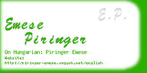 emese piringer business card